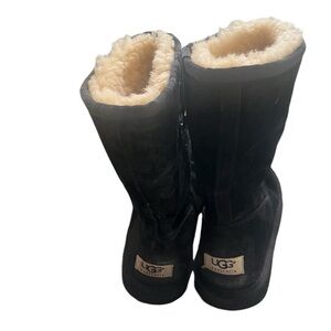 UGG Women’s Side Zip Leather Suede Boots Size 6